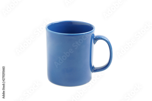 Blue Coffee or Tea Cup isolated on white background