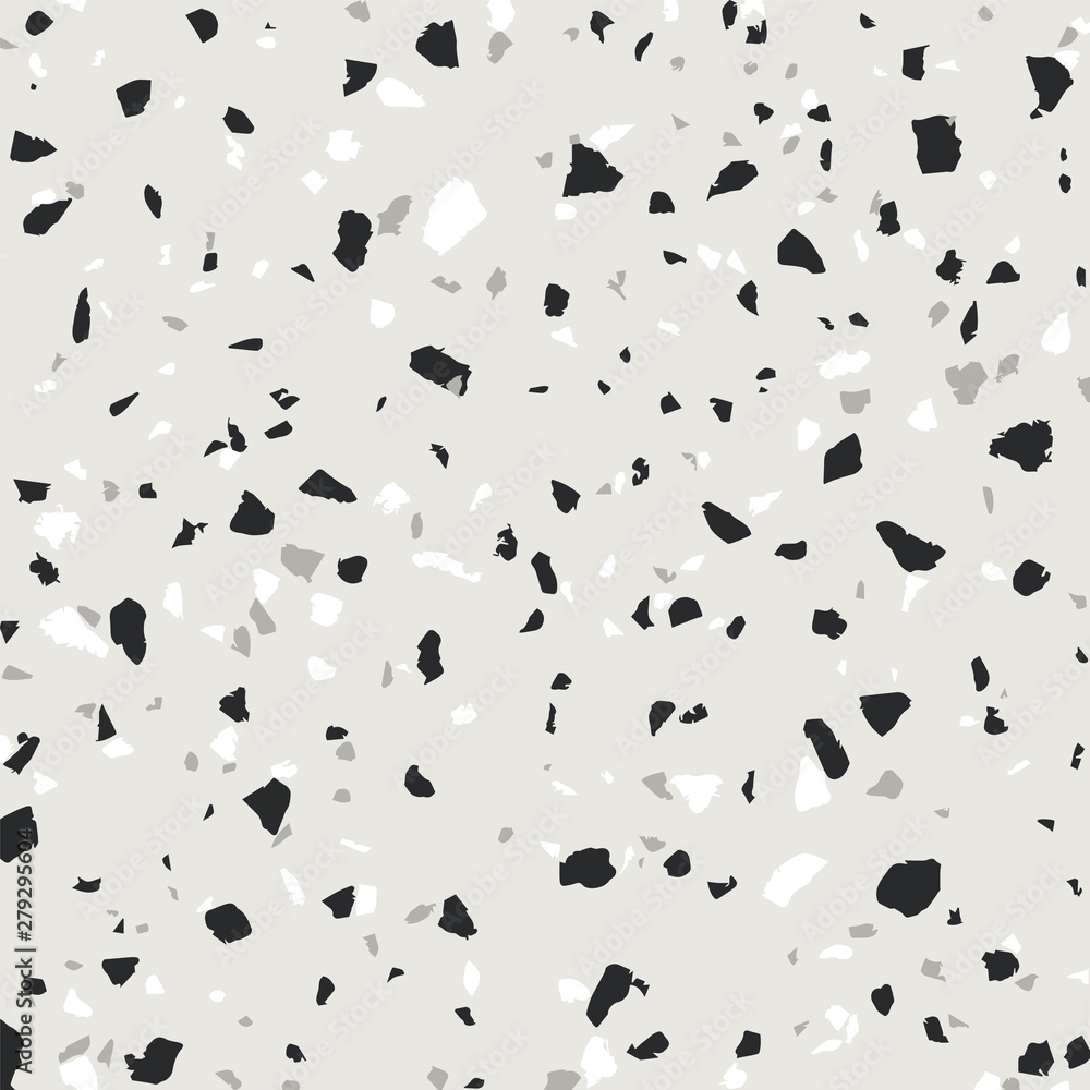 Terrazzo seamless pattern in monochrome hues Terrazzo seamless pattern in monochrome hues