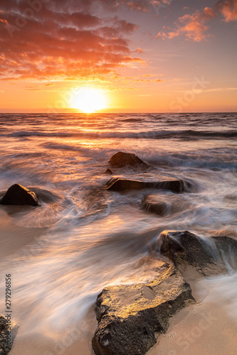 softwater and a georgeous sunrise  on Maui photo