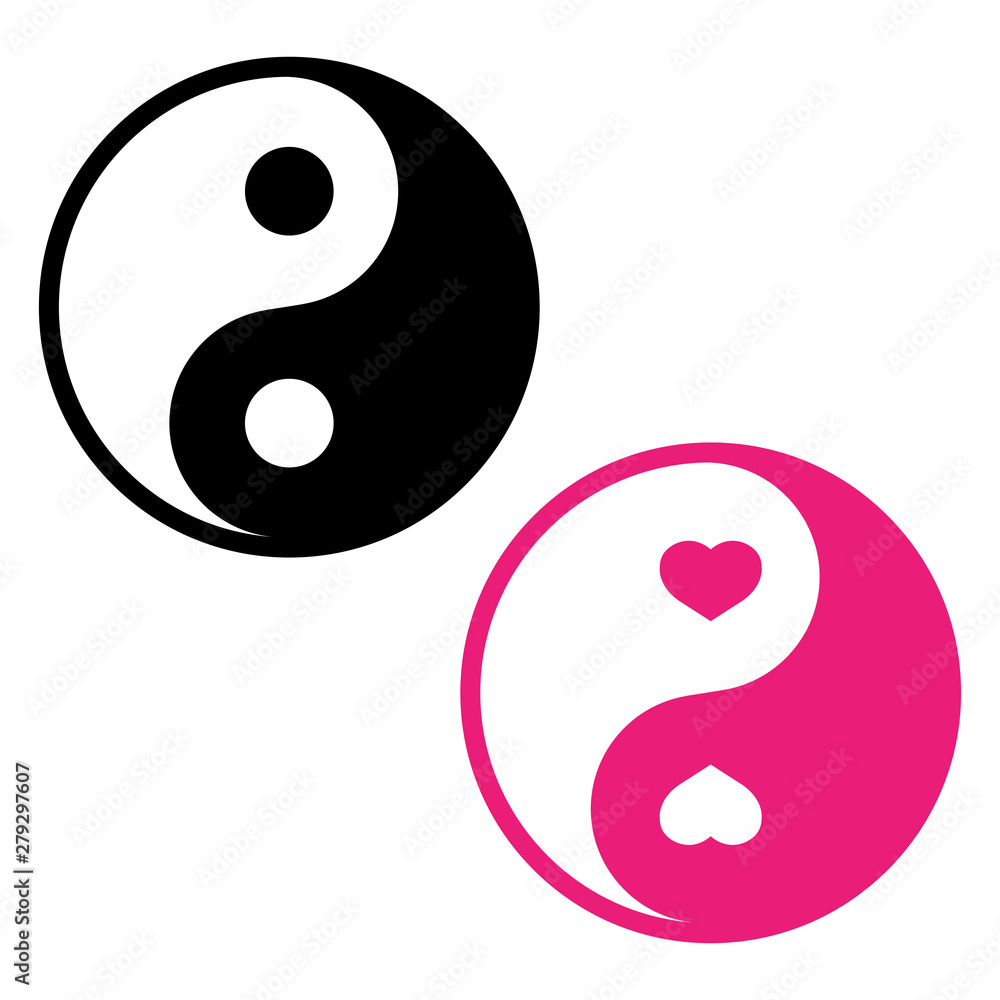 Ying yang symbol of harmony and balance on white background. Vector illustration Ying yang symbol of harmony and balance on white background. Vector illustration