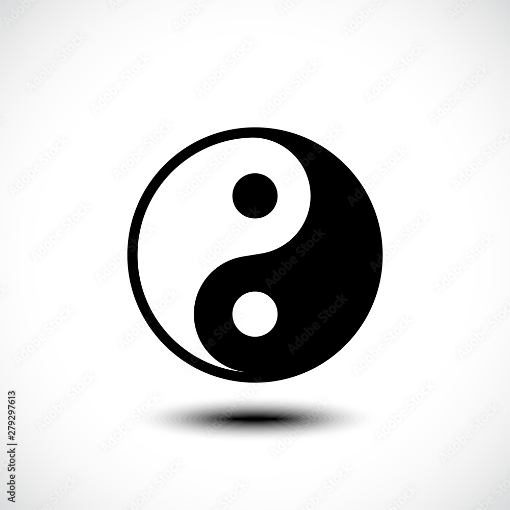 Ying yang symbol of harmony and balance on white background. Vector illustration Ying yang symbol of harmony and balance on white background. Vector illustration