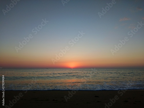 sunset on the beach