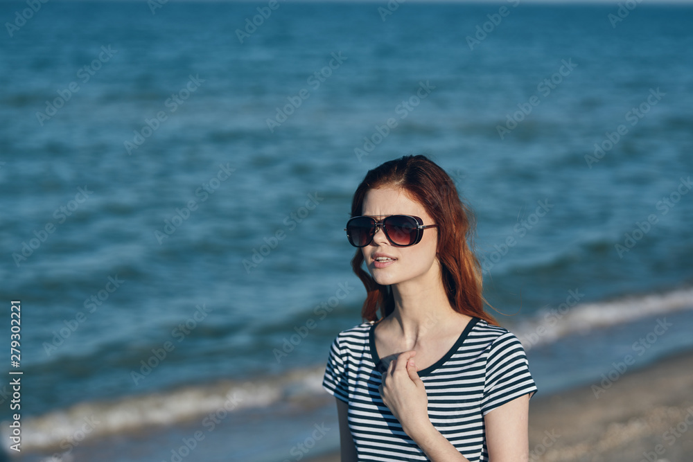 woman with perfect skin on the beach woman with perfect skin on the beach