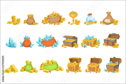 Treasure And Riches Set OF Game Design Elements