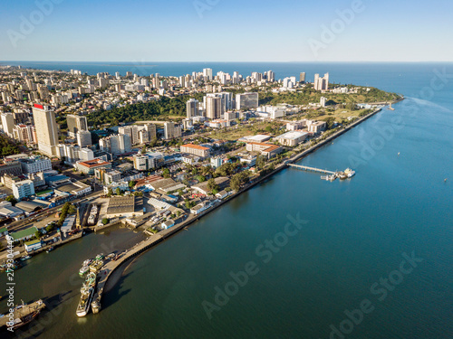 Aerial view of Maputo  capital city of Mozambique  Africa