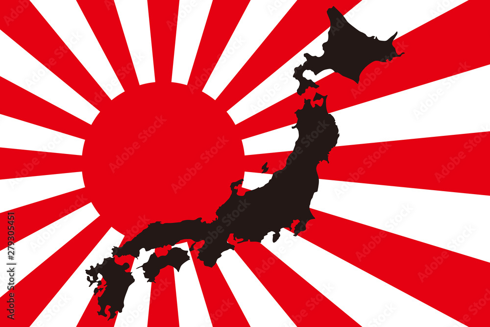 Background Wallpaper Vector Illustration Design Free Size Rising Sun Japan Flag Hinomaru Imperial Military State Former Japanese Army Militaryism Asia 背景 ベクターイラスト素材 旭日旗 日本国旗 日の丸 軍事国家 軍隊 軍国主義 アジア Stock Vector