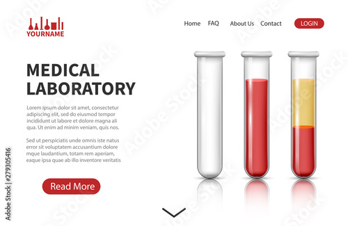 Medical laboratory landing page
