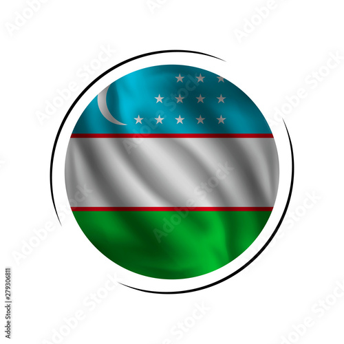 Free Download Waving Uzbekistan's flag,  the flag of Uzbekistan, vector illustration - GFXLoad