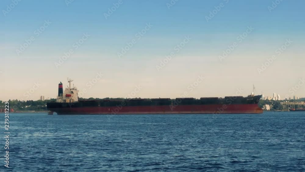 Moving Past Large Freigh Ship Moving Past Large Freigh Ship