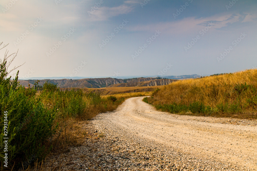 wonderful hilly landscape of the Tuscan countryside