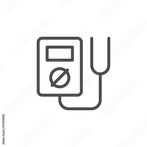 Electric multimeter line outline icon