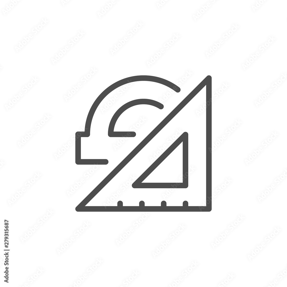 Geometric tools line outline icon Geometric tools line outline icon