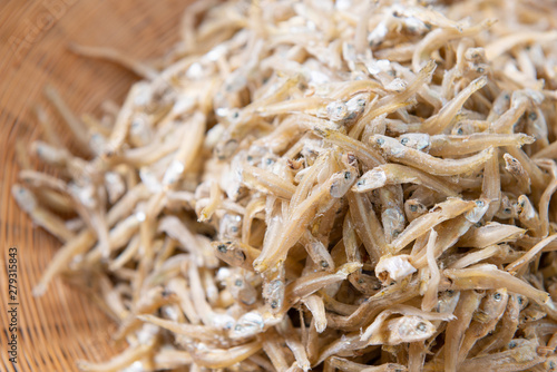 Sun dried anchovies used in Asian cuisine