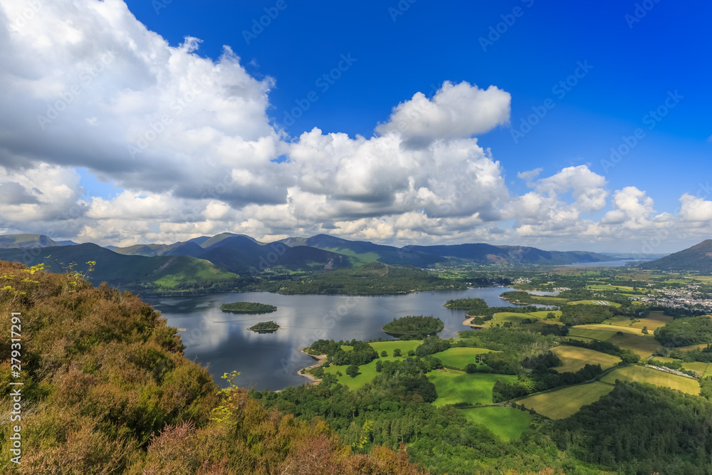 Derwentwater and Bassenthwaite Lake in The Lake District, England