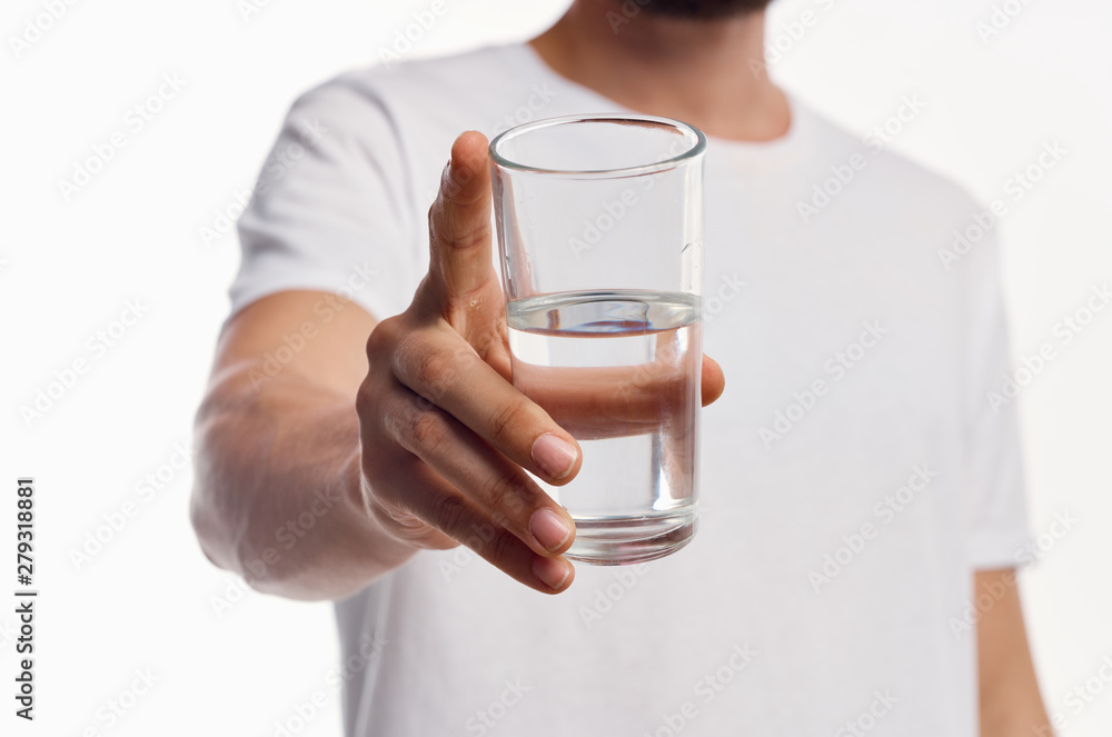 man with glass of water man with glass of water