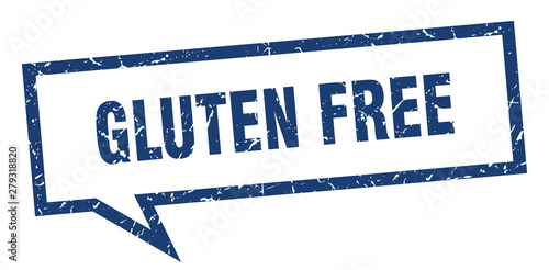 gluten free sign. gluten free square speech bubble. gluten free
