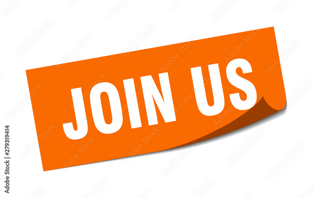 join us sticker. join us square isolated sign. join us join us sticker. join us square isolated sign. join us
