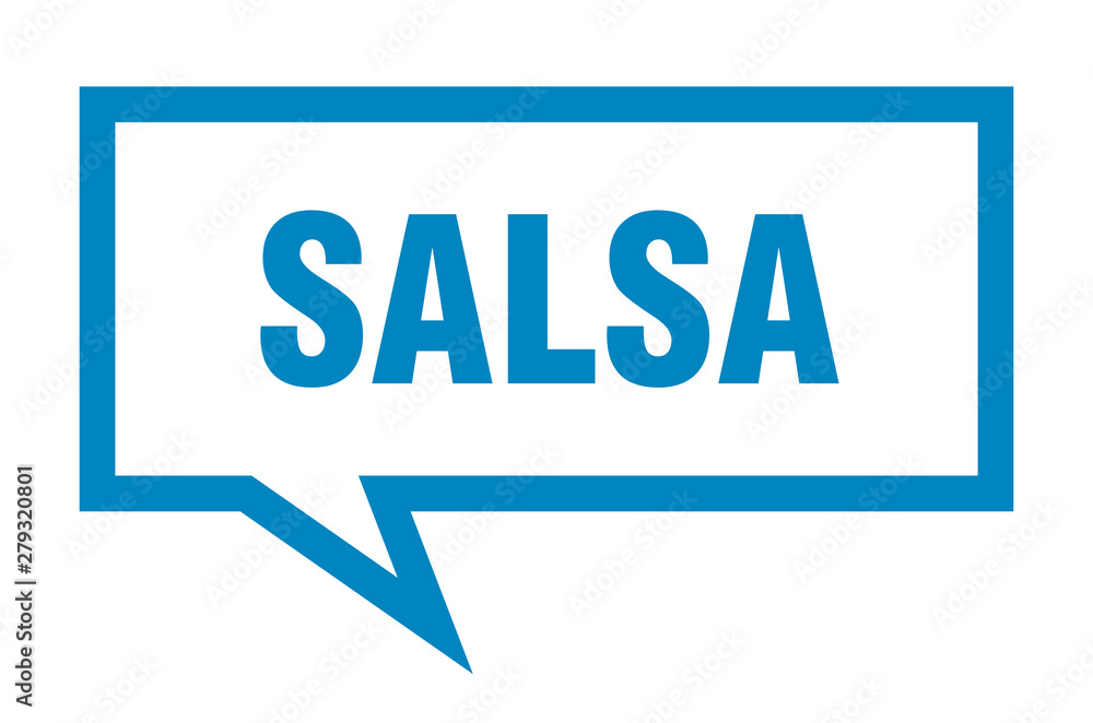 salsa sign. salsa square speech bubble. salsa salsa sign. salsa square speech bubble. salsa