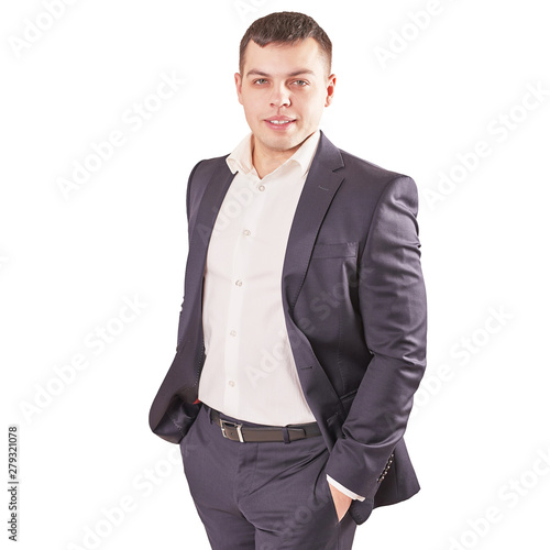 young male businessman in suit
