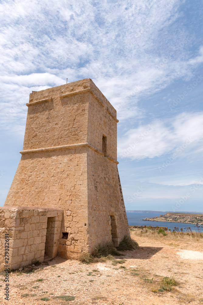 Manikata, Malta. Watchtower Lippija (Ta 'Lippija Tower), 1637