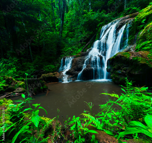 Waterfalls in the rainy season  wetness in the rainy season