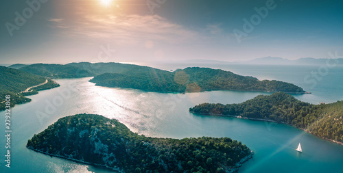 Photos Panorama Aérien de l'archipel des Îles de Mljet en Croatie