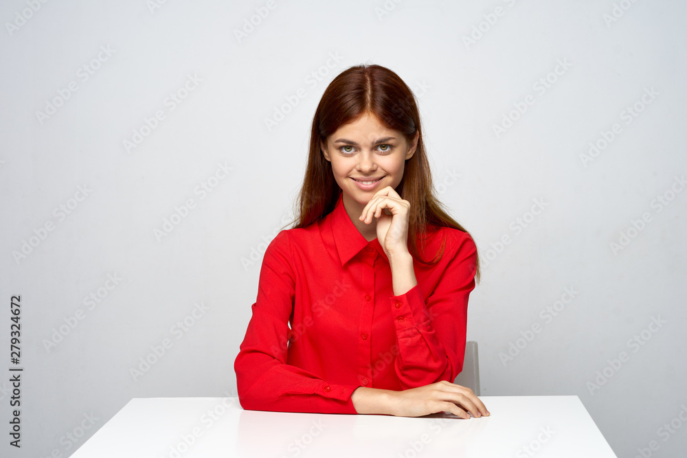 young woman in office young woman in office
