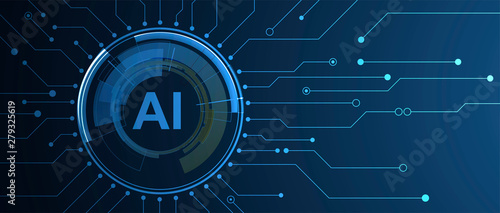 Conceptual technology illustration of artificial intelligence