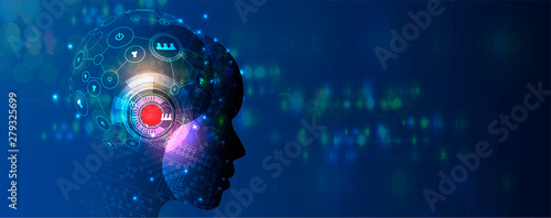 Conceptual technology illustration of artificial intelligence