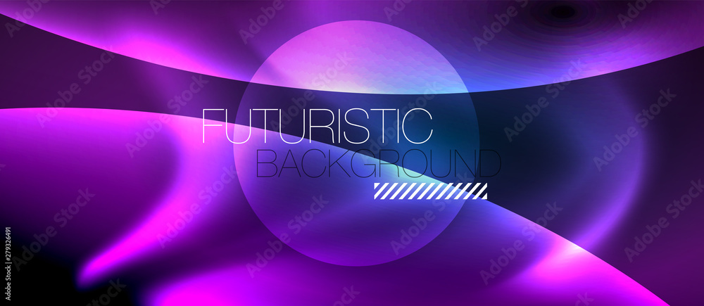 Neon glowing lines, magic energy space light concept, abstract background wallpaper design Neon glowing lines, magic energy space light concept, abstract background wallpaper design