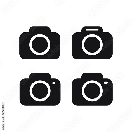 Photo camera vector icon, set of bold icon