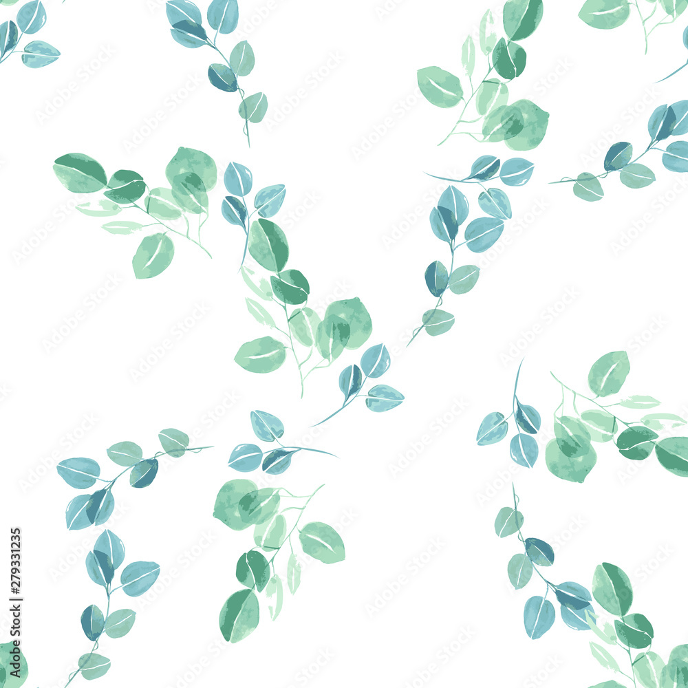 Trendy foliage eucalyptus pattern, great design for any purposes. Botanical vector illustration. Trendy foliage eucalyptus pattern, great design for any purposes. Botanical vector illustration.