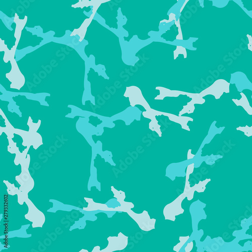 Sea camouflage of various shades of blue and green colors