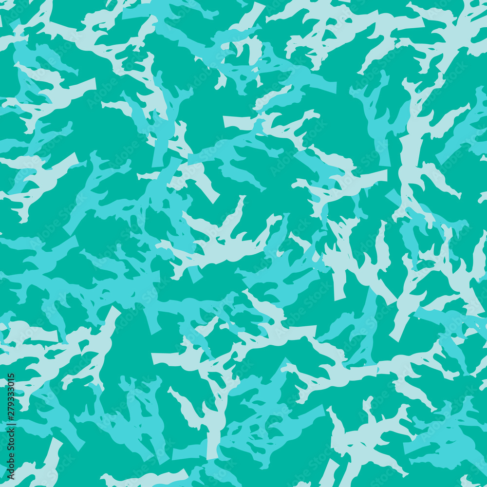 Sea camouflage of various shades of blue and green colors Sea camouflage of various shades of blue and green colors