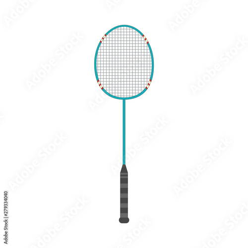 Vector badminton racquet racket icon flat isolated