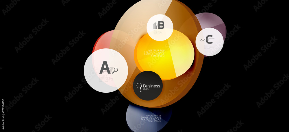 Retro colorful geometric background - circles on black, great design for any purposes. Creative minimal concept Retro colorful geometric background - circles on black, great design for any purposes. Creative minimal concept