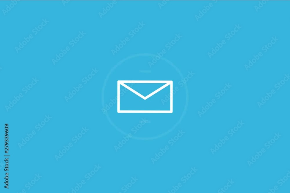 E Mail Provider Line Icon Animation with Alpha stock video E Mail Provider Line Icon Animation with Alpha stock video