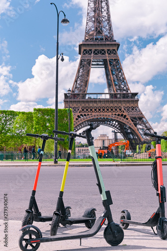 Photography Scooter on the street of Paris