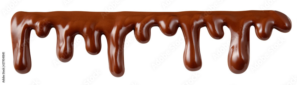 Melted chocolate. Chocolate streams isolated on white. With clipping path. Melted chocolate. Chocolate streams isolated on white. With clipping path.