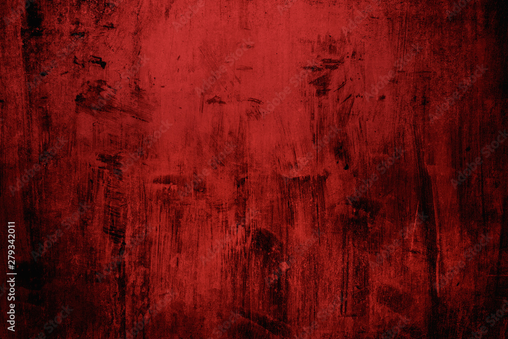 Red grungy wall background or texture - obrazy, fototapety, plakaty 