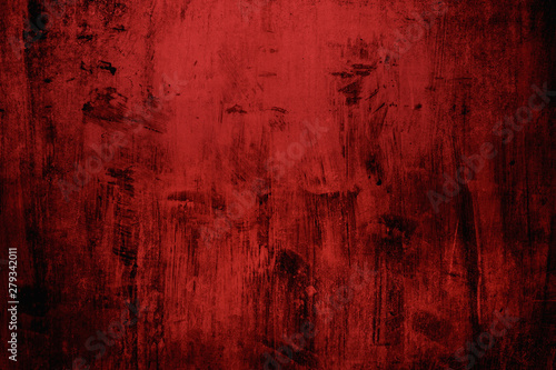 Red grungy wall background or texture photo