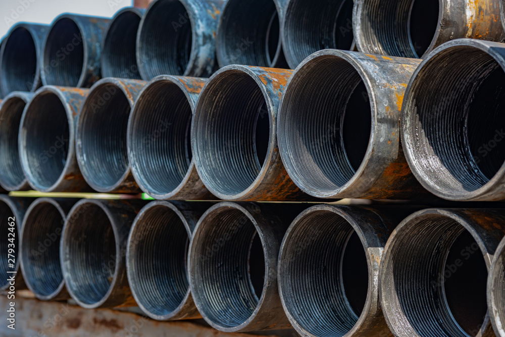 high quality Galvanized steel pipe or Aluminum and chrome stainless pipes in stack waiting for shipment in warehouse. high quality Galvanized steel pipe or Aluminum and chrome stainless pipes in stack waiting for shipment in warehouse.