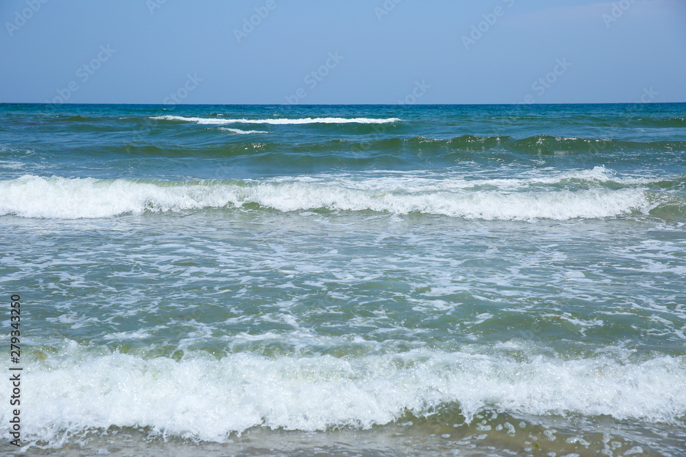 background of sea waves. sea waves roll ashore