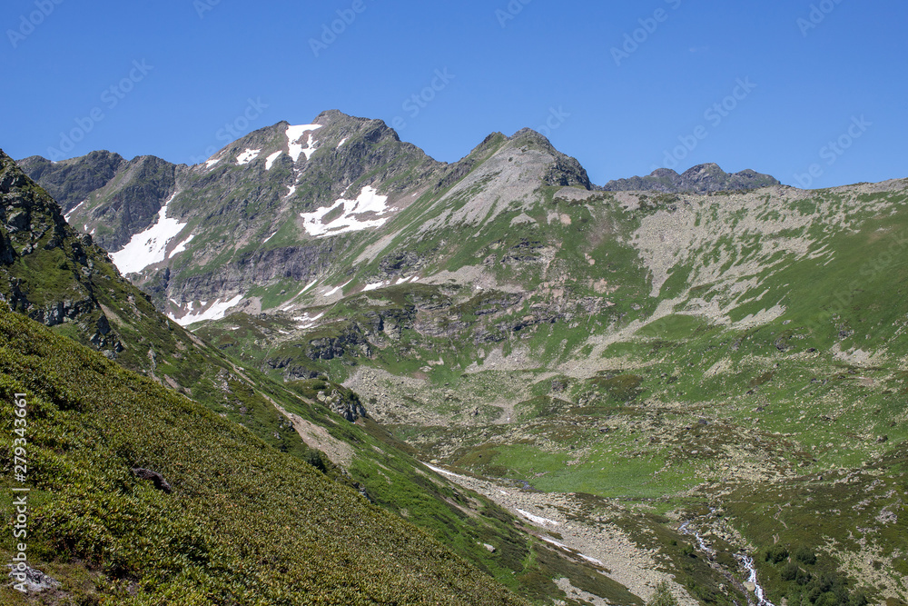 Fototapeta premium the Caucasus mountains Arkhyz in Sunny day