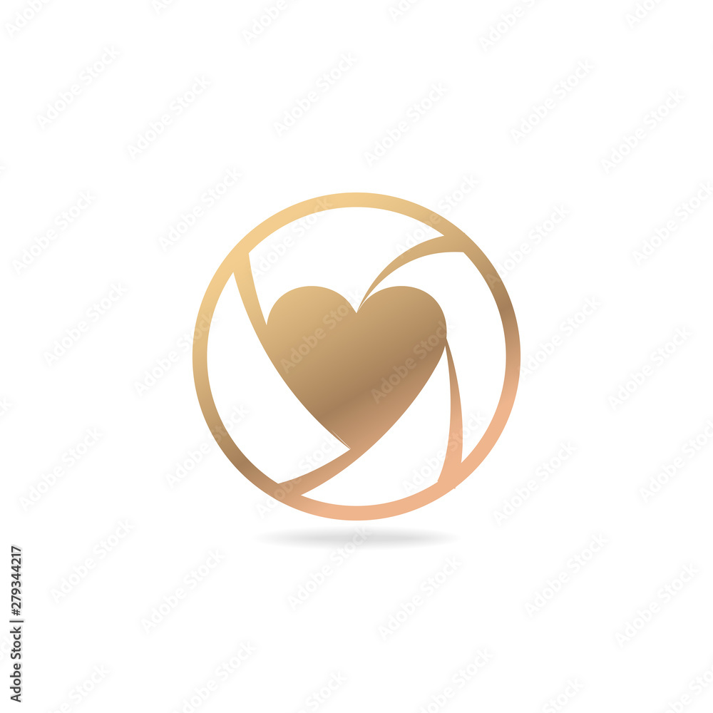 Love focus logo/sign design. Vector illustration. Love focus logo/sign design. Vector illustration.