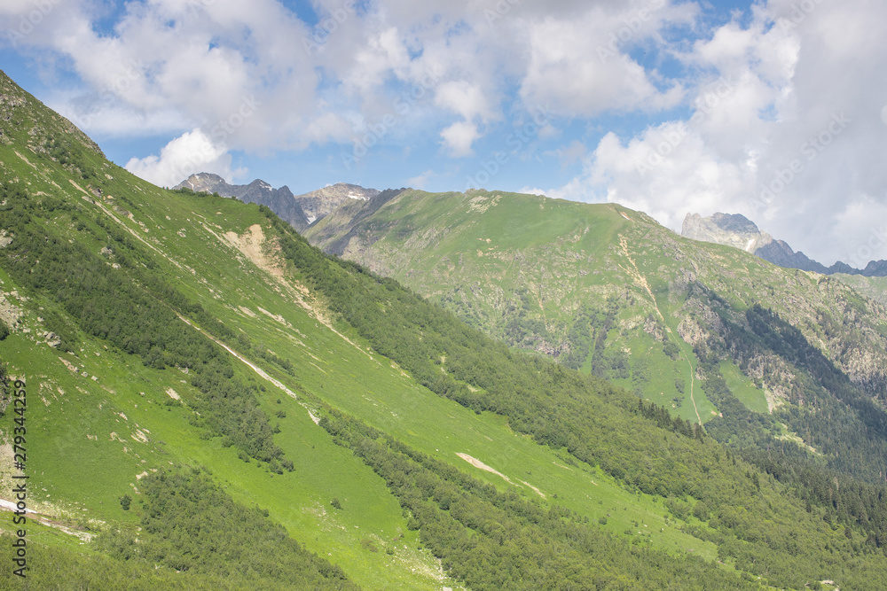 Fototapeta premium the Caucasus mountains Arkhyz in Sunny day