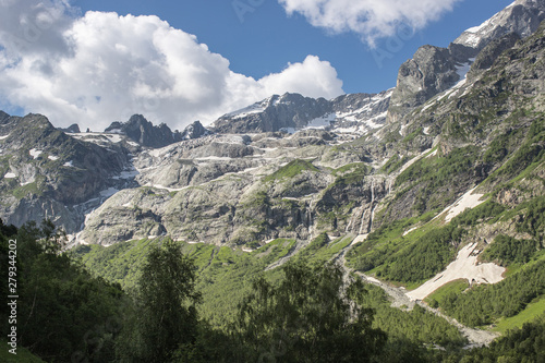 the Caucasus mountains Arkhyz in Sunny day