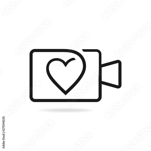 Wedding videography logo design. Vector image.