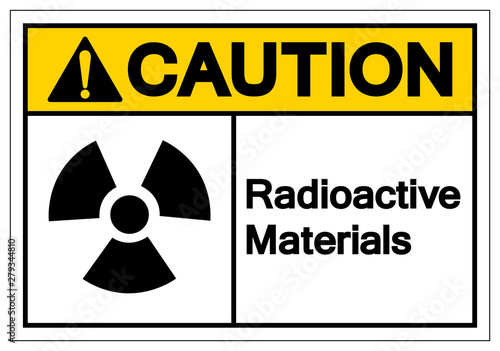 Caution Radioactive Materials Symbol Sign, Vector Illustration, Isolate On White Background Label. EPS10