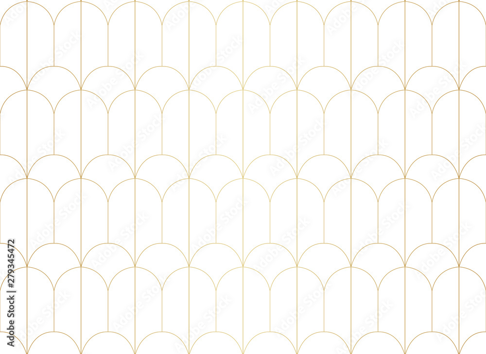 Luxury art deco seamless pattern. Abstract vector background. Geometric damask texture.